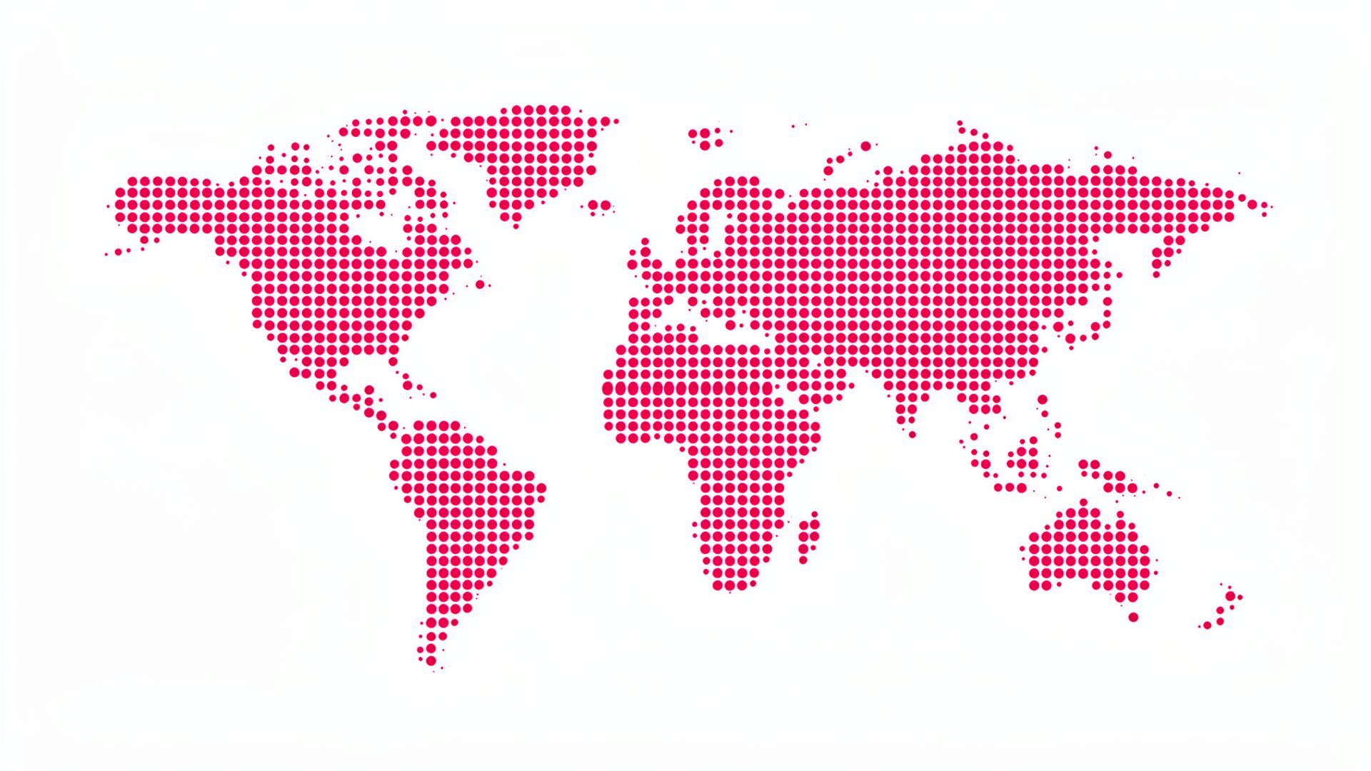 World map with akquinet offices